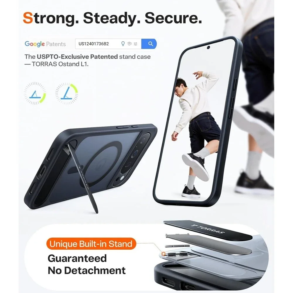 TORRAS Magnetic & Stand for Google Pixel 10 Pro XL Case, Slim Military Grade Pro
